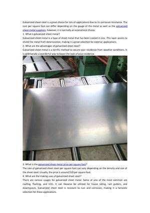 galvanized sheet metal price per square foot|galvanized steel sheet price list.